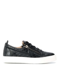 Baskets basses en cuir noires Giuseppe Zanotti