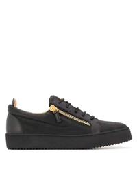 Baskets basses en cuir noires Giuseppe Zanotti