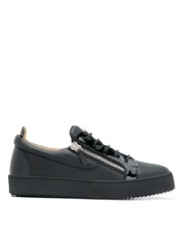 Baskets basses en cuir noires Giuseppe Zanotti