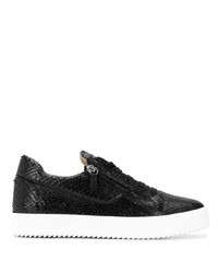 Baskets basses en cuir noires Giuseppe Zanotti