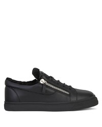 Baskets basses en cuir noires Giuseppe Zanotti