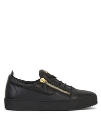 Baskets basses en cuir noires Giuseppe Zanotti