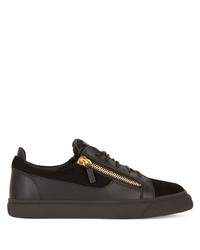 Baskets basses en cuir noires Giuseppe Zanotti