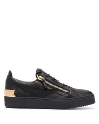 Baskets basses en cuir noires Giuseppe Zanotti