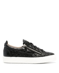 Baskets basses en cuir noires Giuseppe Zanotti