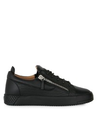 Baskets basses en cuir noires Giuseppe Zanotti