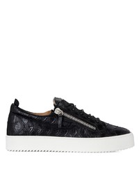 Baskets basses en cuir noires Giuseppe Zanotti