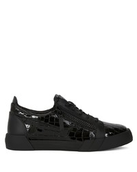 Baskets basses en cuir noires Giuseppe Zanotti