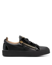 Baskets basses en cuir noires Giuseppe Zanotti