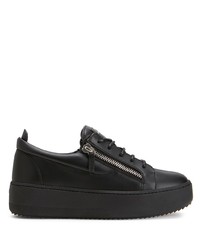 Baskets basses en cuir noires Giuseppe Zanotti