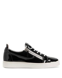 Baskets basses en cuir noires Giuseppe Zanotti