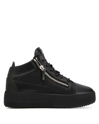 Baskets basses en cuir noires Giuseppe Zanotti