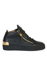 Baskets basses en cuir noires Giuseppe Zanotti