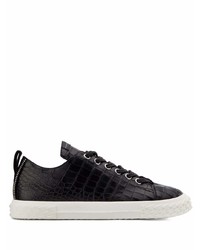 Baskets basses en cuir noires Giuseppe Zanotti