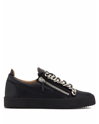 Baskets basses en cuir noires Giuseppe Zanotti