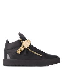 Baskets basses en cuir noires Giuseppe Zanotti