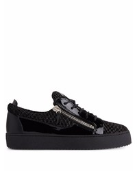 Baskets basses en cuir noires Giuseppe Zanotti