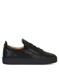 Baskets basses en cuir noires Giuseppe Zanotti