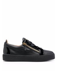 Baskets basses en cuir noires Giuseppe Zanotti