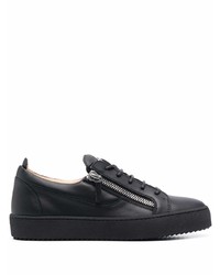 Baskets basses en cuir noires Giuseppe Zanotti