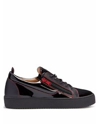 Baskets basses en cuir noires Giuseppe Zanotti