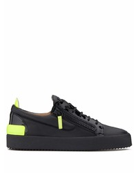 Baskets basses en cuir noires Giuseppe Zanotti