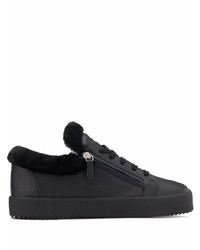 Baskets basses en cuir noires Giuseppe Zanotti