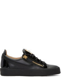 Baskets basses en cuir noires Giuseppe Zanotti