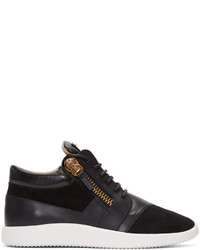 Baskets basses en cuir noires Giuseppe Zanotti