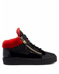 Baskets basses en cuir noires Giuseppe Zanotti