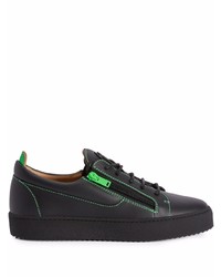 Baskets basses en cuir noires Giuseppe Zanotti