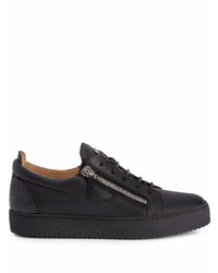 Baskets basses en cuir noires Giuseppe Zanotti