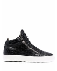 Baskets basses en cuir noires Giuseppe Zanotti