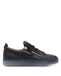 Baskets basses en cuir noires Giuseppe Zanotti