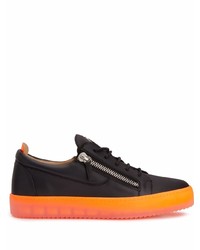 Baskets basses en cuir noires Giuseppe Zanotti