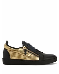 Baskets basses en cuir noires Giuseppe Zanotti