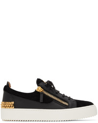 Baskets basses en cuir noires Giuseppe Zanotti