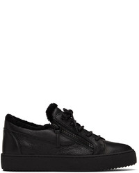 Baskets basses en cuir noires Giuseppe Zanotti