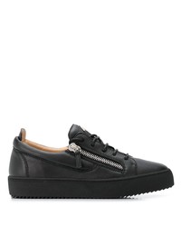 Baskets basses en cuir noires Giuseppe Zanotti