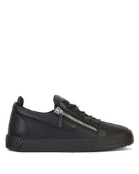 Baskets basses en cuir noires Giuseppe Zanotti