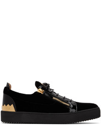 Baskets basses en cuir noires Giuseppe Zanotti