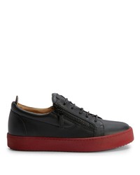 Baskets basses en cuir noires Giuseppe Zanotti