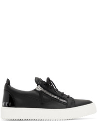 Baskets basses en cuir noires Giuseppe Zanotti