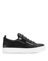 Baskets basses en cuir noires Giuseppe Zanotti