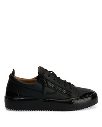 Baskets basses en cuir noires Giuseppe Zanotti