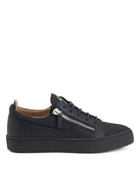 Baskets basses en cuir noires Giuseppe Zanotti