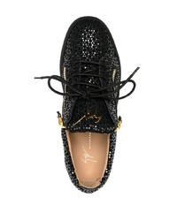 Baskets basses en cuir noires Giuseppe Zanotti