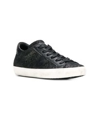 Baskets basses en cuir noires Philippe Model