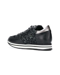 Baskets basses en cuir noires Philippe Model