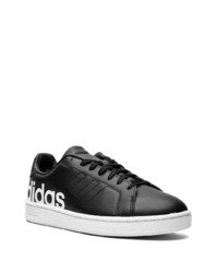 Baskets basses en cuir noires adidas